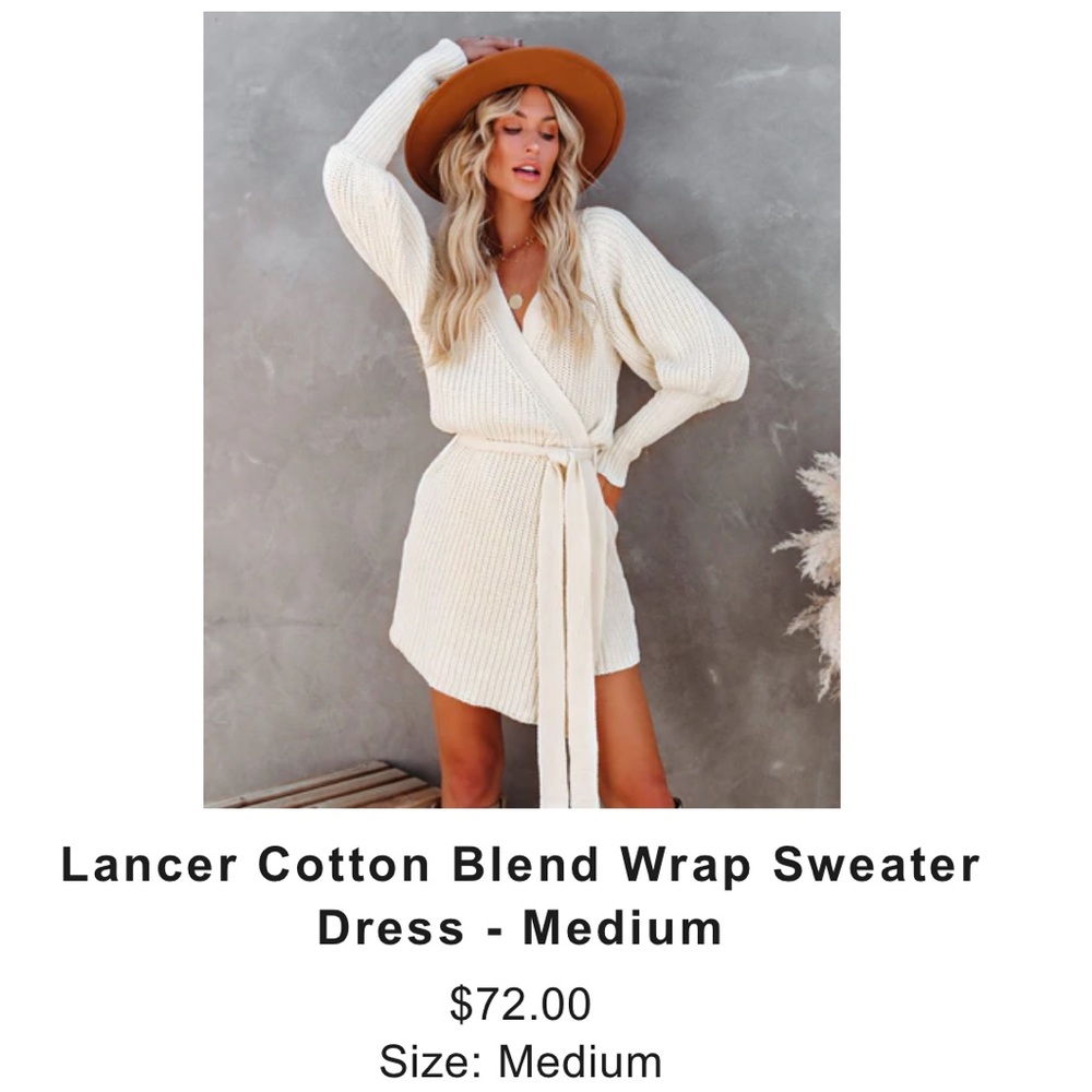 Vici Lancer Wrap Sweater Dress